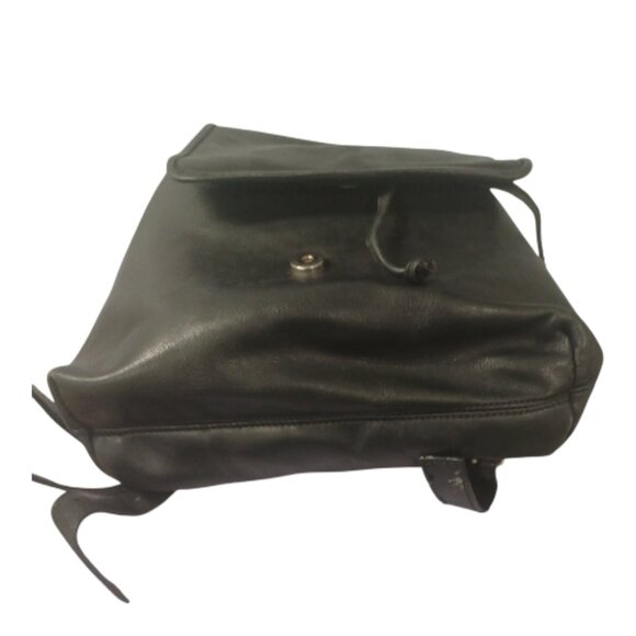 Cole Haan Black Soft Pebble Leather Backpack Shoulder Tote Bag main image 4